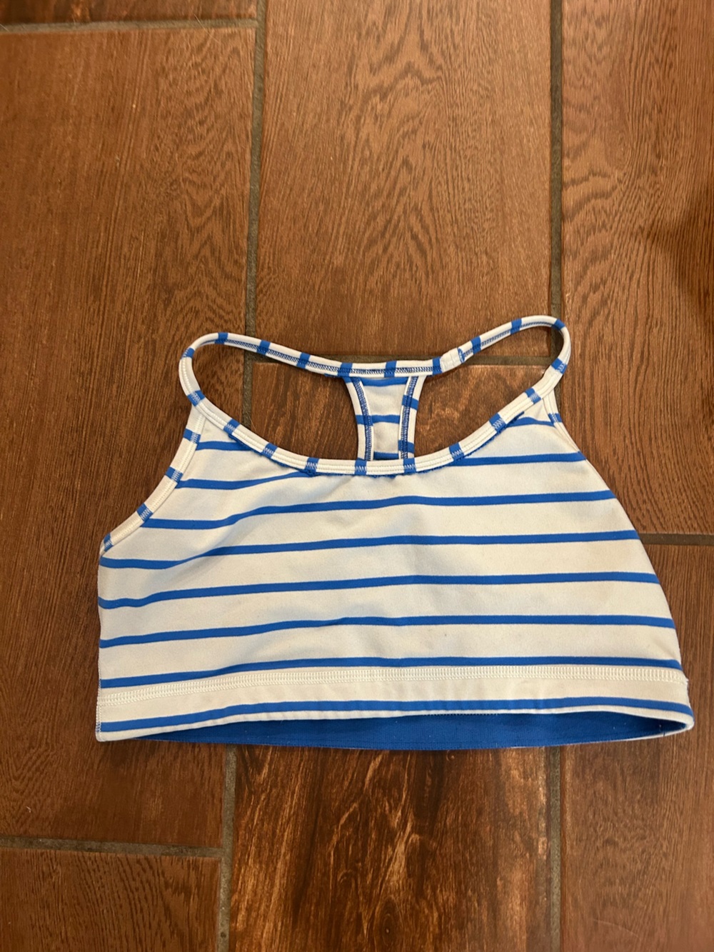 Lululemon size 2/4 striped sports bra